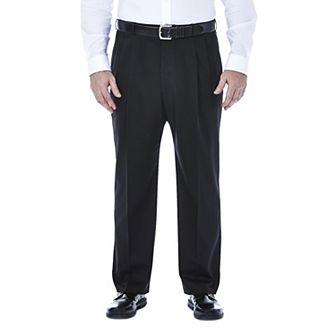 Big & Tall Haggar® Premium Stretch No-Iron Khaki Pleated Pants