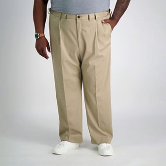 Big & Tall Haggar® Premium Stretch No-Iron Khaki Pleated Pants