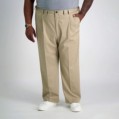 Big Tall Haggar® Premium Stretch No-Iron Khaki Pleated Pants