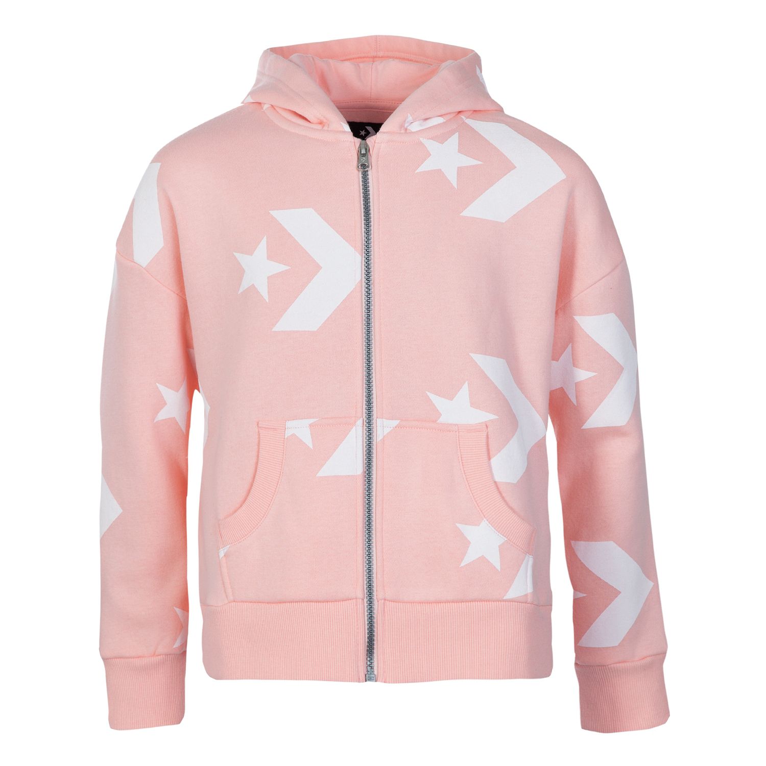 converse star chevron full zip hoodie