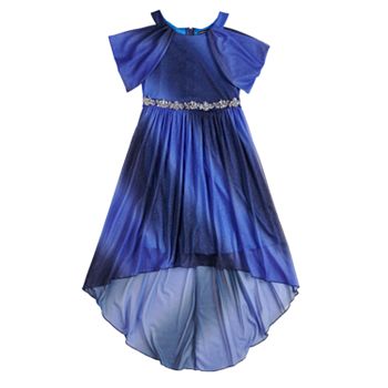 Girls 7-16 My Michelle Glitter Off-the-Shoulder Dress