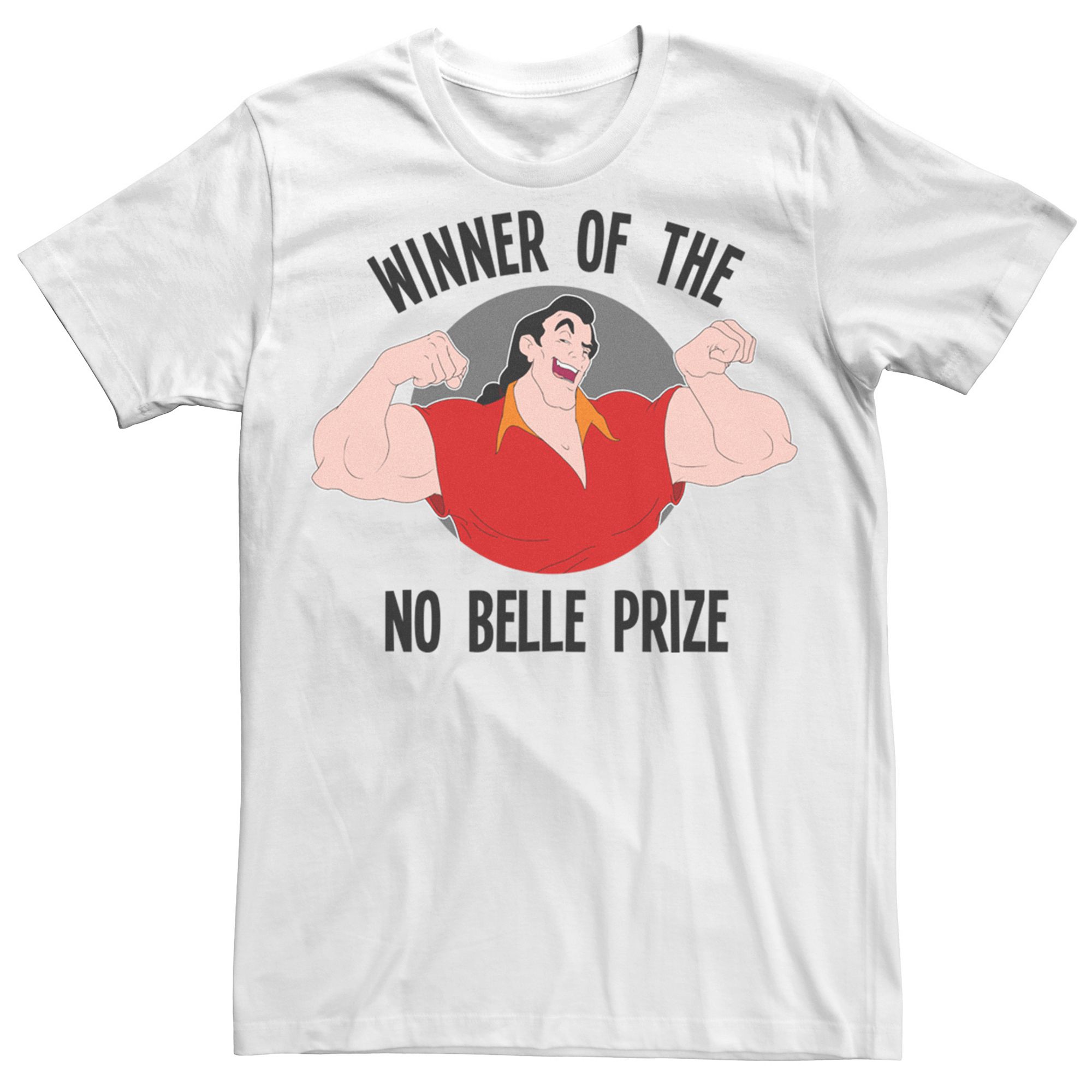Mens Disneys Beauty and the Beast Gaston No Belle Prize T-Shirt, Size: Sm