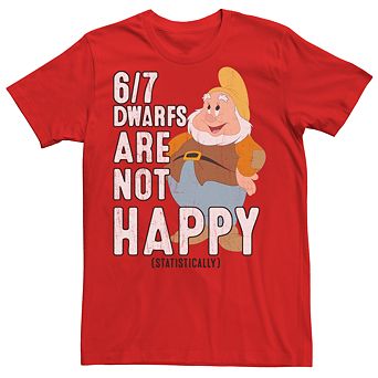 Men's Disney's Snow White and the Seven Dwarves All Not Happy Tee