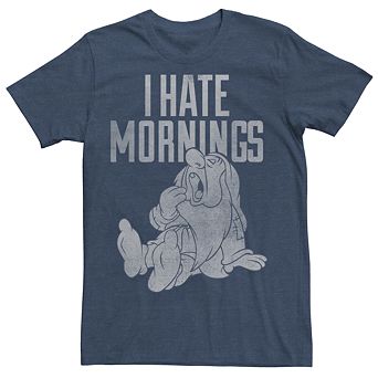Disney's Snow White and the Seven Dwarves Men's Hate Mornings Tee