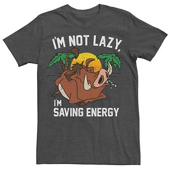 Men's Disney's The Lion King Pumba I'm Not Lazy Tee