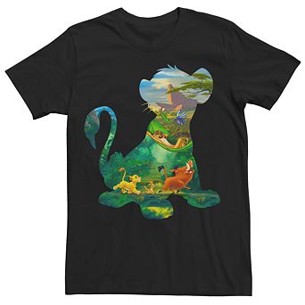 Disney's The Lion King Simba Silhouette Fill Group Shot Men's Tee