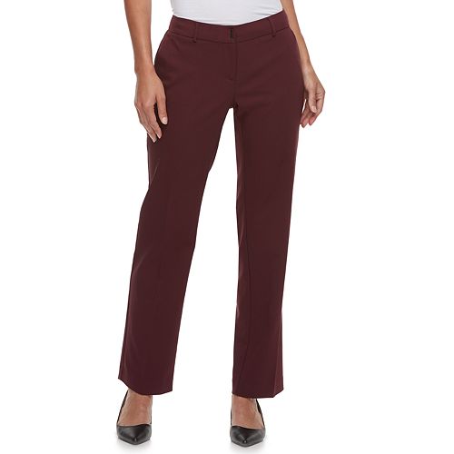 Women's Apt. 9® Torie Midrise Curvy Straight-Leg Dress Pants