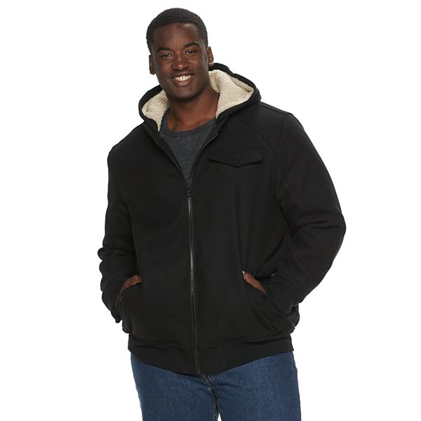 Big & Tall Urban Republic Sherpa Lined Wool Blend Varsity Jacket