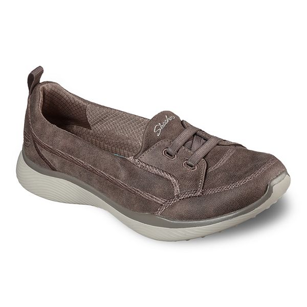 skechers womens leather slip on shoes