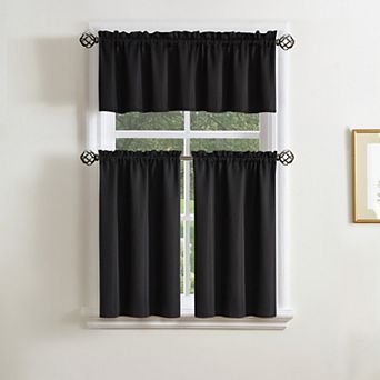 Window Curtainworks Solid Twill Tier Set