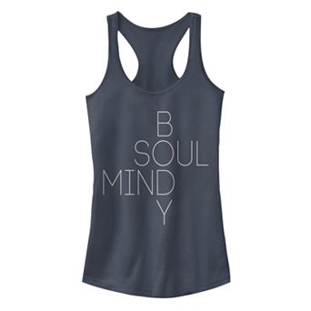 Juniors' Chin-Up Body Soul Mind Ideal Racerback Tank Top