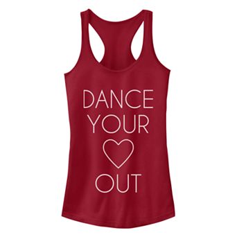 Juniors' Chin-Up Dance Your Heart Out Ideal Racerback Tank Top