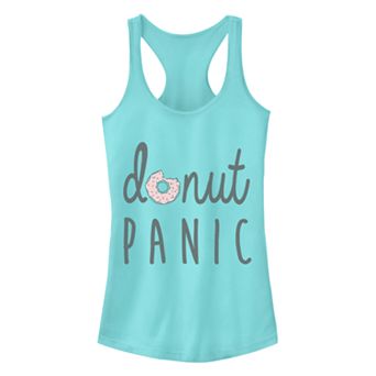 Juniors' Chin-Up Donut Panic Ideal Racerback Tank Top