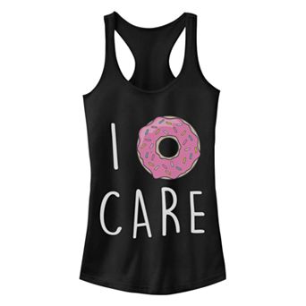Juniors' Chin-Up I Donut Care Ideal Racerback Tank Top