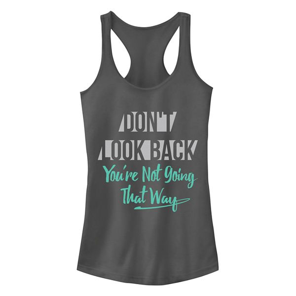 Juniors' Chin-Up Dont Look Back Ideal Racerback Tank Top