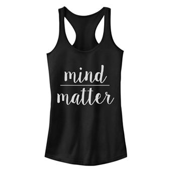 Juniors' Chin-Up Mind Over Matter Ideal Racerback Tank Top