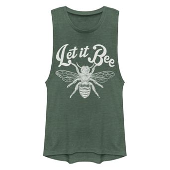 Juniors' Chin-Up Let It Bee Muscle Tank Top
