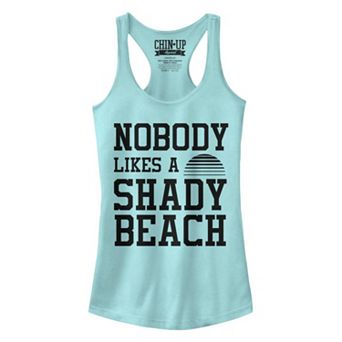 Juniors' Chin-Up Shady Beach Racerback Tank Top