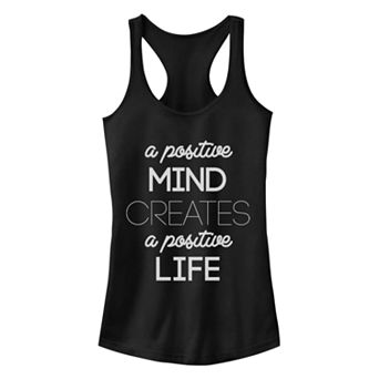 Juniors' Chin-Up Create A Positive Life Ideal Racerback Tank Top