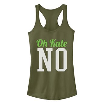 Juniors' Chin-Up Oh No Kale Ideal Racerback Tank Top