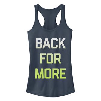 Juniors' Chin-Up Back For More Fade Ideal Racerback Tank Top
