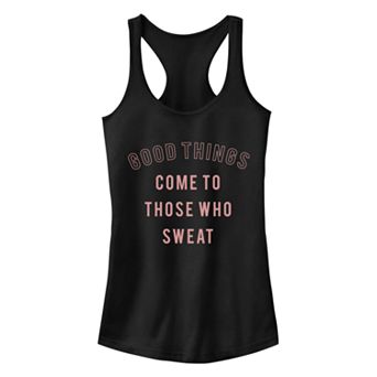 Juniors' Chin-Up Good Things Ideal Racerback Tank Top