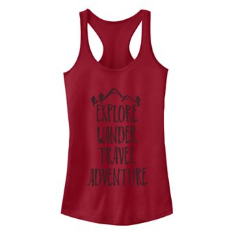 Juniors' Chin-Up Explore Wander Travel Adventure Ideal Racerback Tank Top