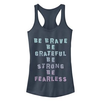 Juniors' Chin-Up Be Brave Ideal Racerback Tank Top