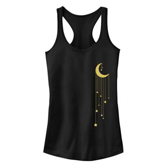 Juniors' Chin-Up Moon Stars Ideal Racerback Tank Top