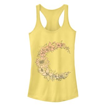 Juniors' Chin-Up Sun Flower Moon Ideal Racerback Tank Top