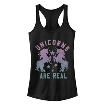 Juniors' Chin-Up Unicorns Are Real Ideal Racerback Tank Top