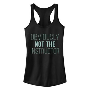Juniors' Chin-Up Not The Instructor Ideal Racerback Tank Top