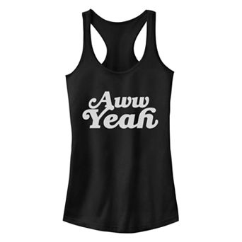 Juniors' Chin-Up Aww Yeah Ideal Racerback Tank Top