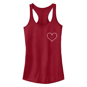 Juniors' Chin-Up Disturbed Heart Ideal Racerback Tank Top