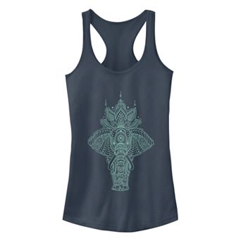 Juniors' Fifth Sun Ornate elephant Ideal Racerback Tank Top
