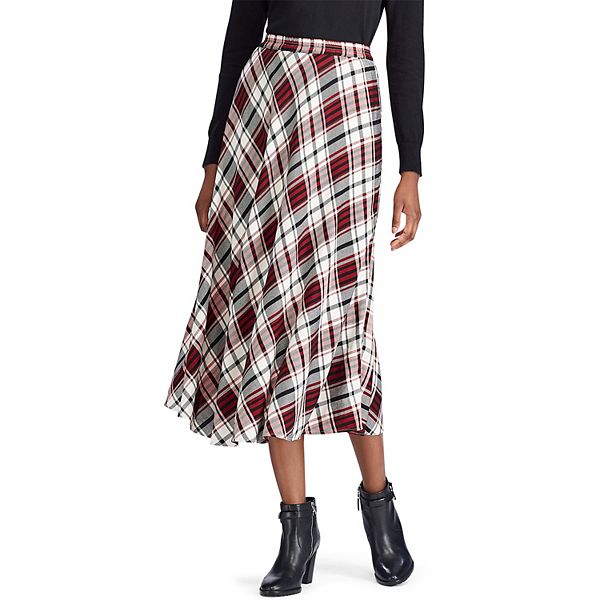 Women's chaps on sale pleated woven skirt