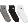 Men's Nike 3-pack Everyday Cushion Quarter Training Socks