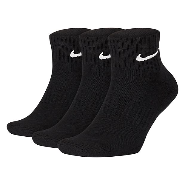 Nike, Three Pack Quarter Socks Mens, Quarter Socks