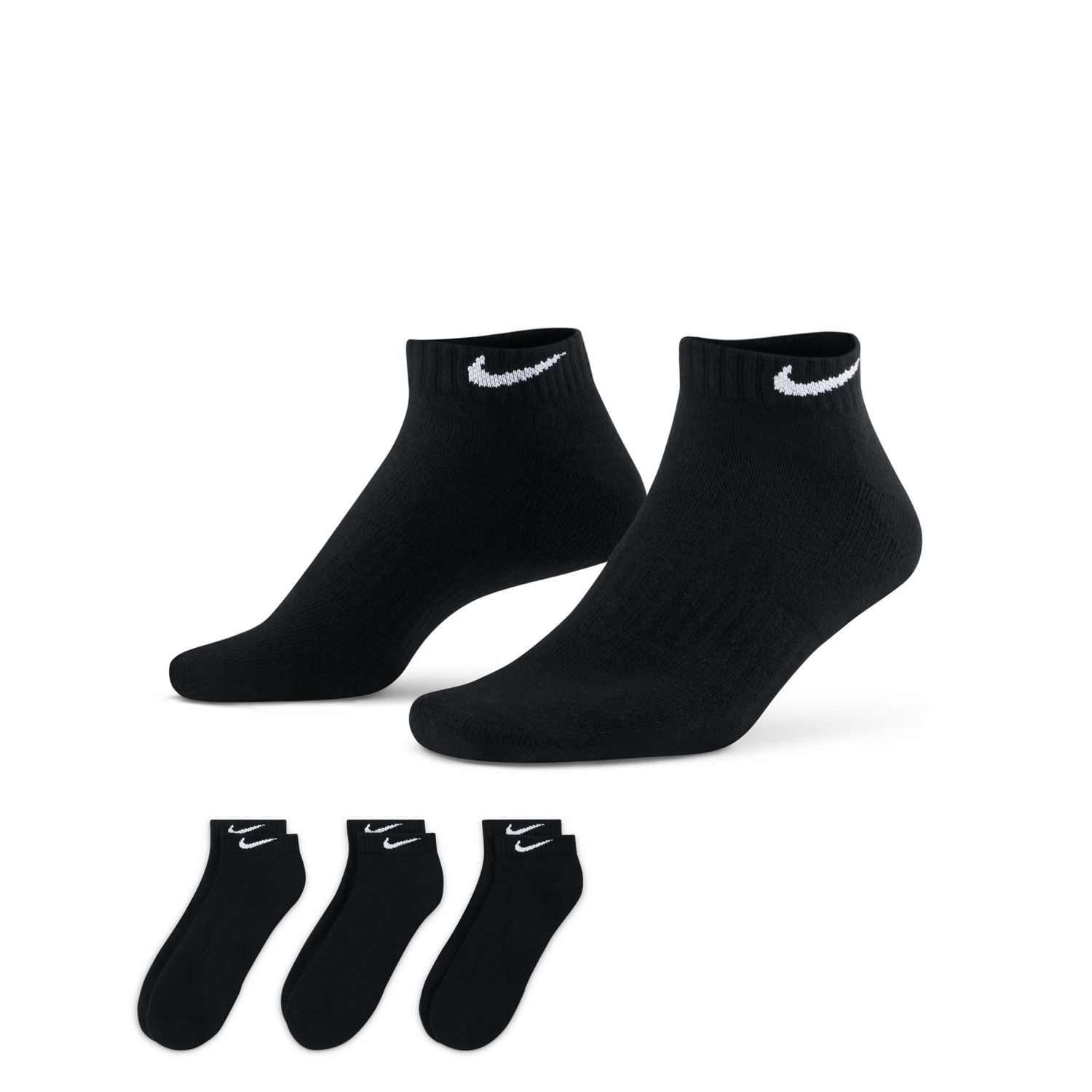 nike men's low cut black socks