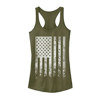 Juniors' Fifth Sun American Flag Floral Ideal Racerback Tank Top