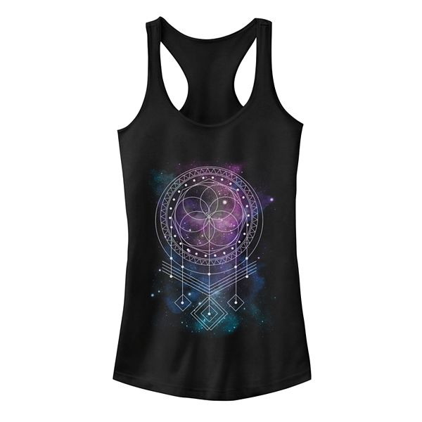 Juniors' Fifth Sun Mystical Energy Galaxy Ideal Racerback Tank Top