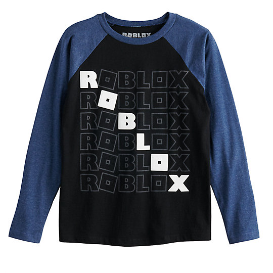 Boys 8 20 Roblox Logo Long Sleeve Shirt