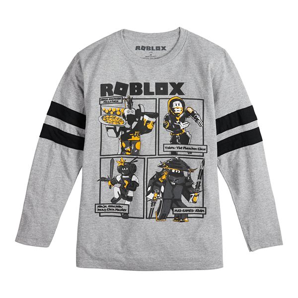 Boys 8 20 Roblox Striped Tee - roblox character grid t shirt