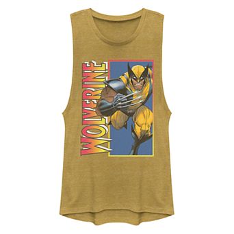 Juniors' Marvel X-Men Classic Wolverine Portrait Muscle Tank Top