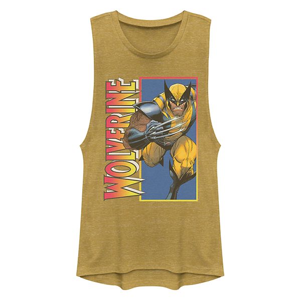 Det er det heldige greb animation Juniors' Marvel X-Men Classic Wolverine Portrait Muscle Tank Top