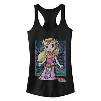 Juniors' "Zelda Wind Waker Zelda Hylian Royalty" Racerback Tank Top