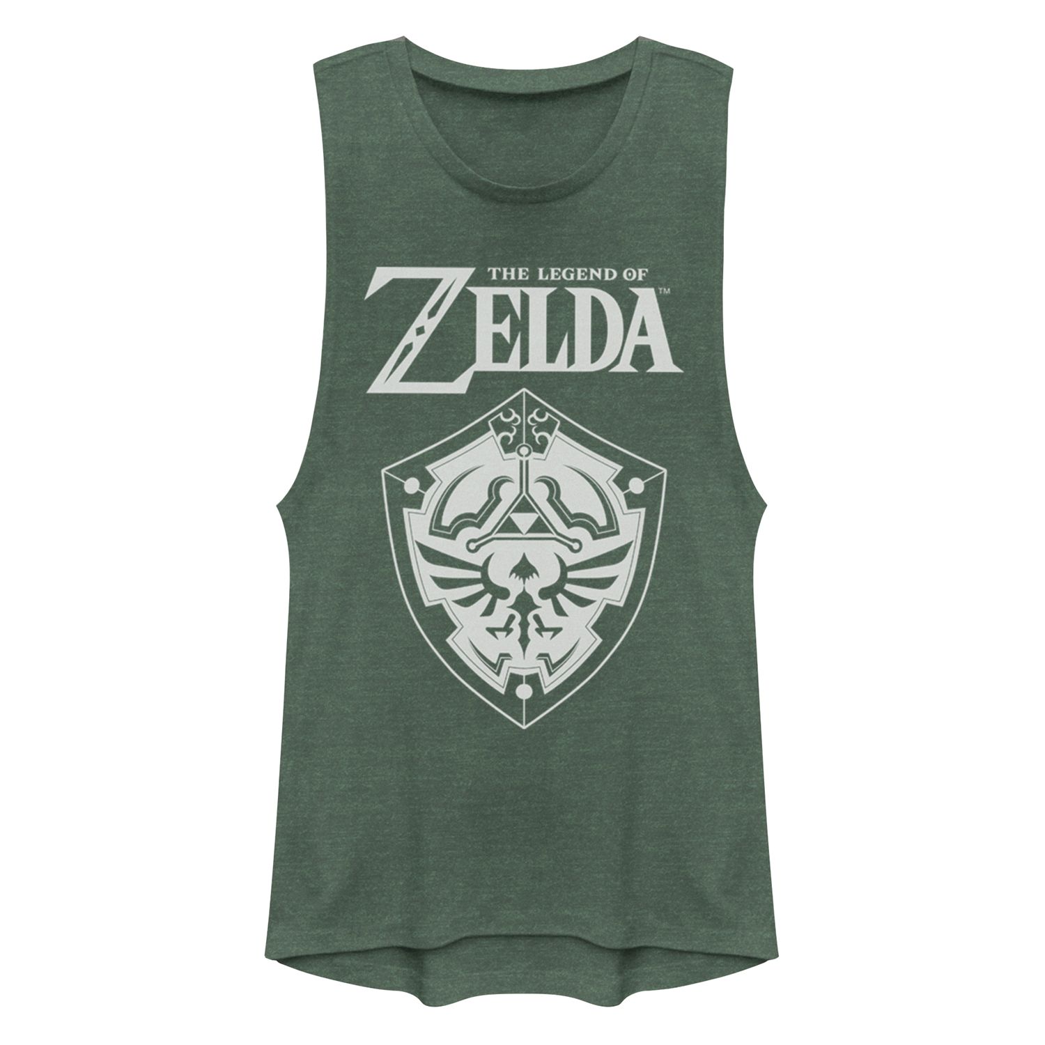 Women's Nintendo Legend of Zelda Link's Awakening Kanji Character Logo  Racerback Tank Top Black Heather X Large 