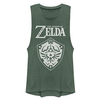 Juniors' Legend Of Zelda Hylian Shield Muscle Tank Top