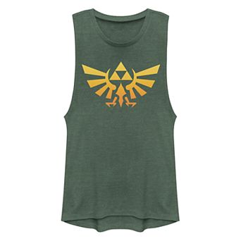 Juniors' Legend Of Zelda Gradient Triforce Symbol Muscle Tank Top