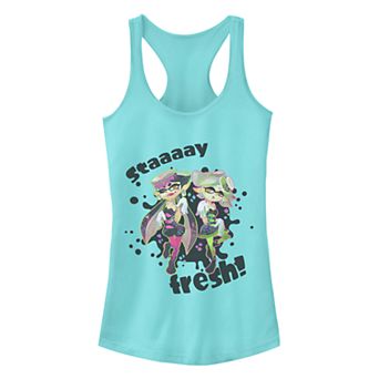 Juniors' Splatoon Squid Sisters Splat Logo Ideal Racerback Tank Top